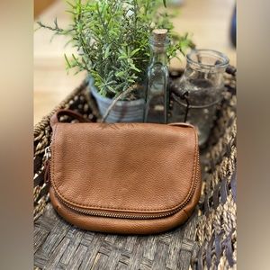 Faux leather crossbody purse